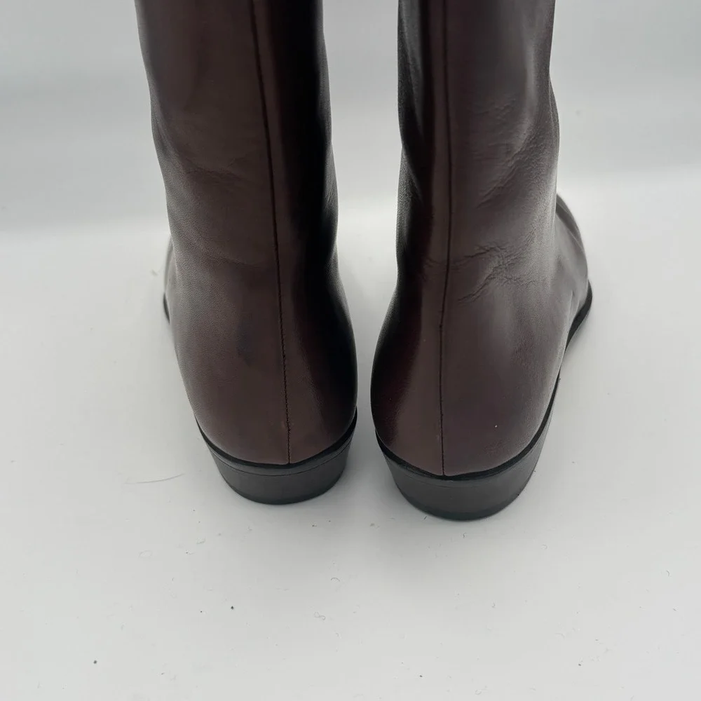 Vtg Cole Haan Riding Boots Women Sz 6.5 AA Brown Leather Tall Equestrian Italy - Picture 10 of 13
